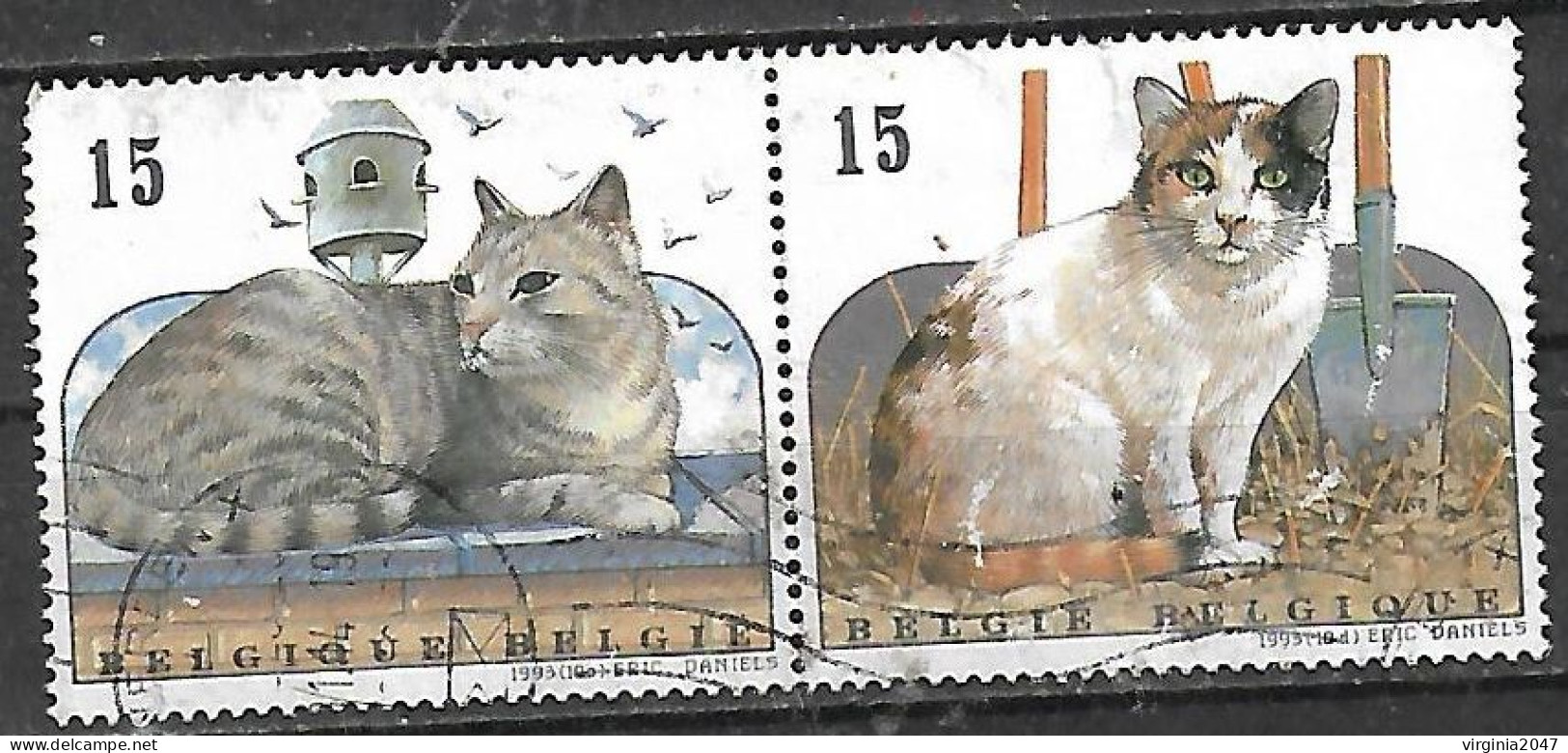 1993 Belgica Fauna Gatos 2v. - Used Stamps