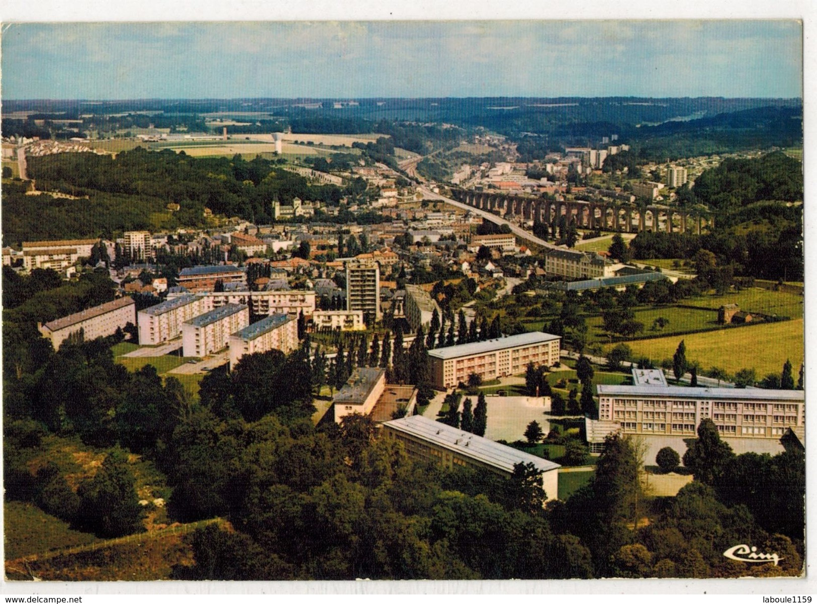 BARENTIN : Vue Générale Aérienne CET E LABBE Centre Louis Fergaud Résidence Lamark Pasteur Le Viaduc Pont Route - Barentin