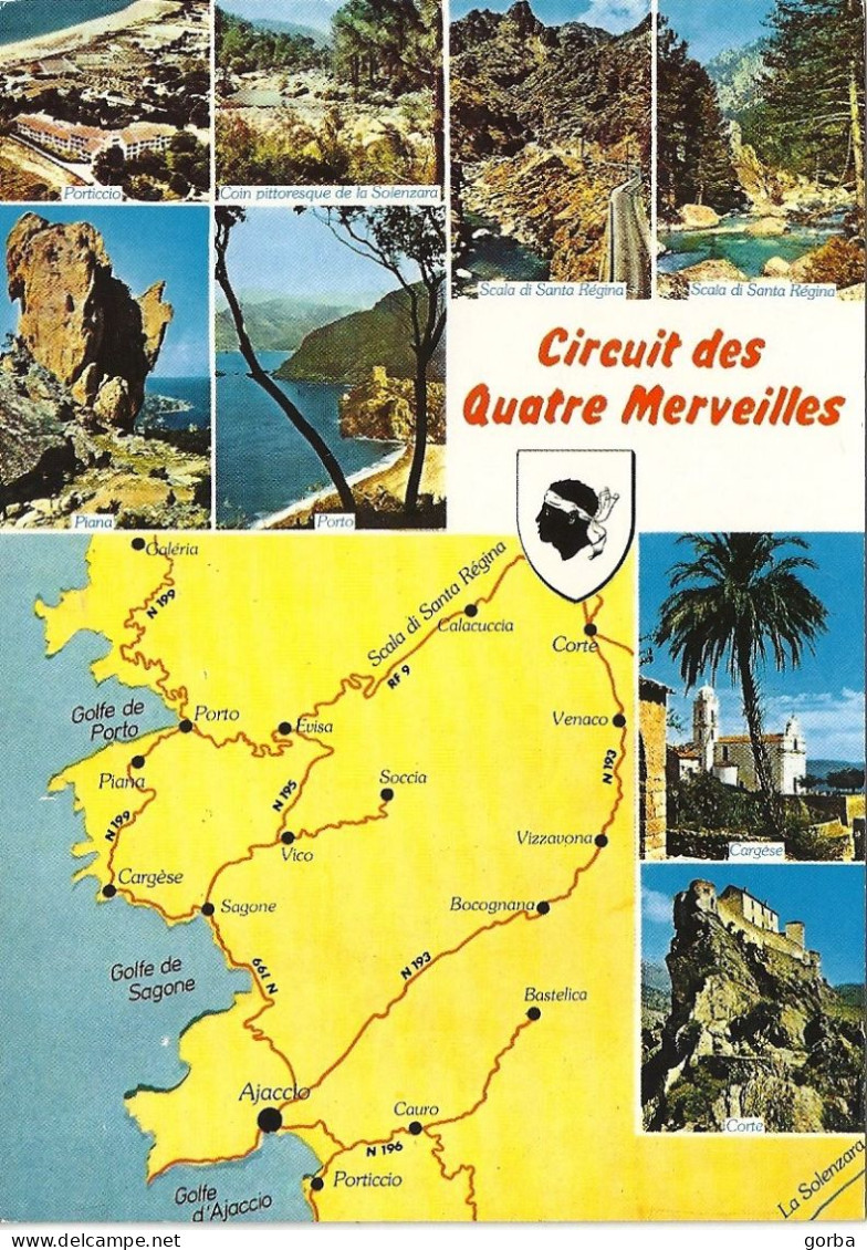 *CPM - FRANCE - LA CORSE - Circuit Des Quatre Merveilles - Multivues - Corse