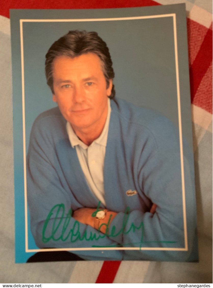 Photo Acteur Cinéma Movie Alain DELON Dédicacée Autographe Original - Personalidades Famosas