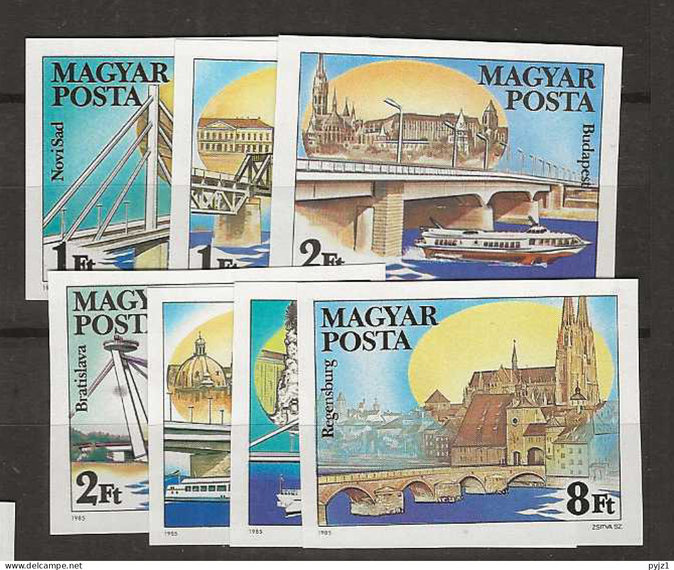 1985 MNH Hungary Mi 3733-39B  Imperforated Postfris** - Neufs