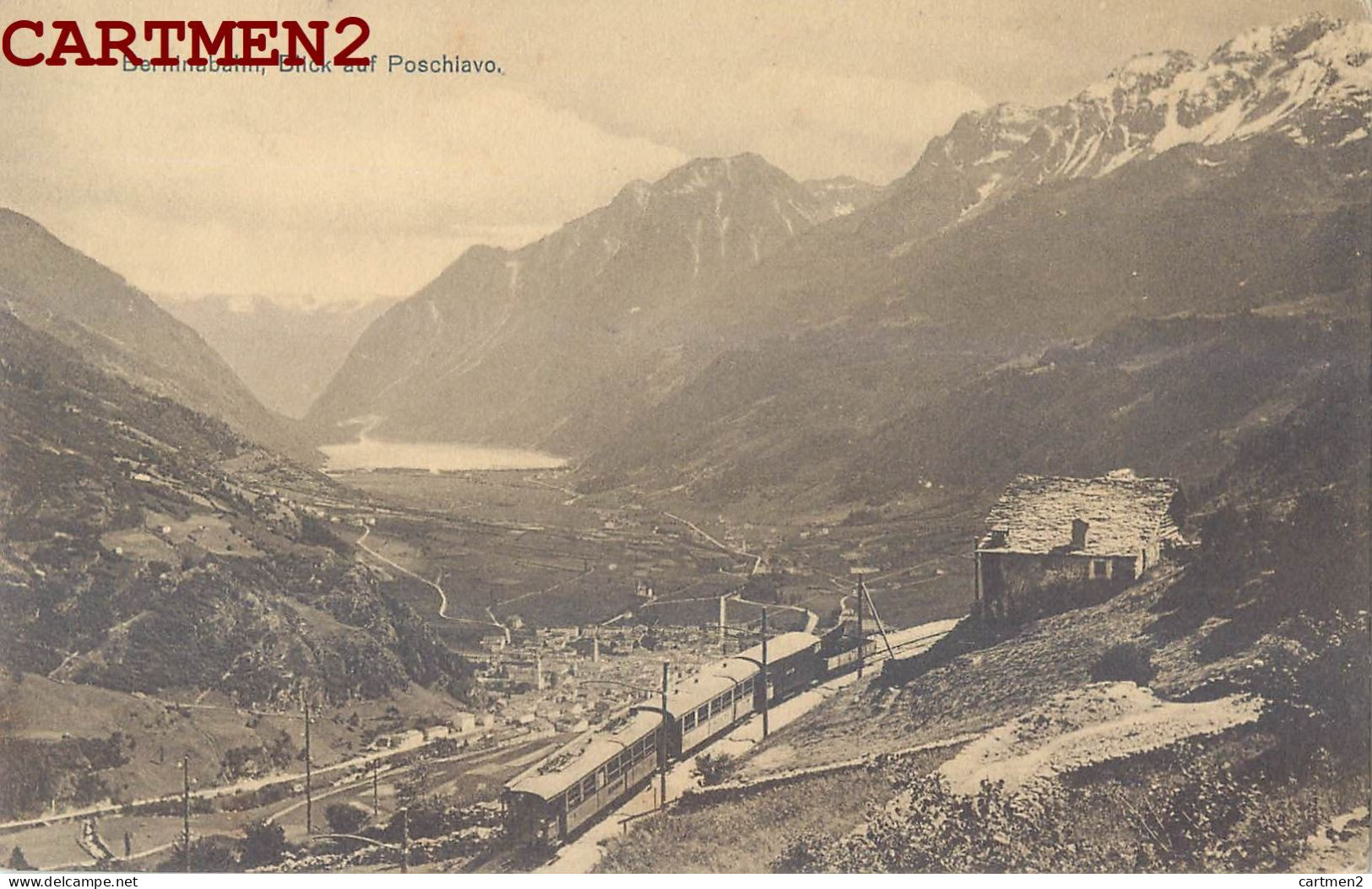 BERNINABAHN BLICK AUF POSCHIAVO GARE TRAIN LOCOMOTIVE PUNT-MURAIL STATION BAHNHOF SUISSE - Poschiavo