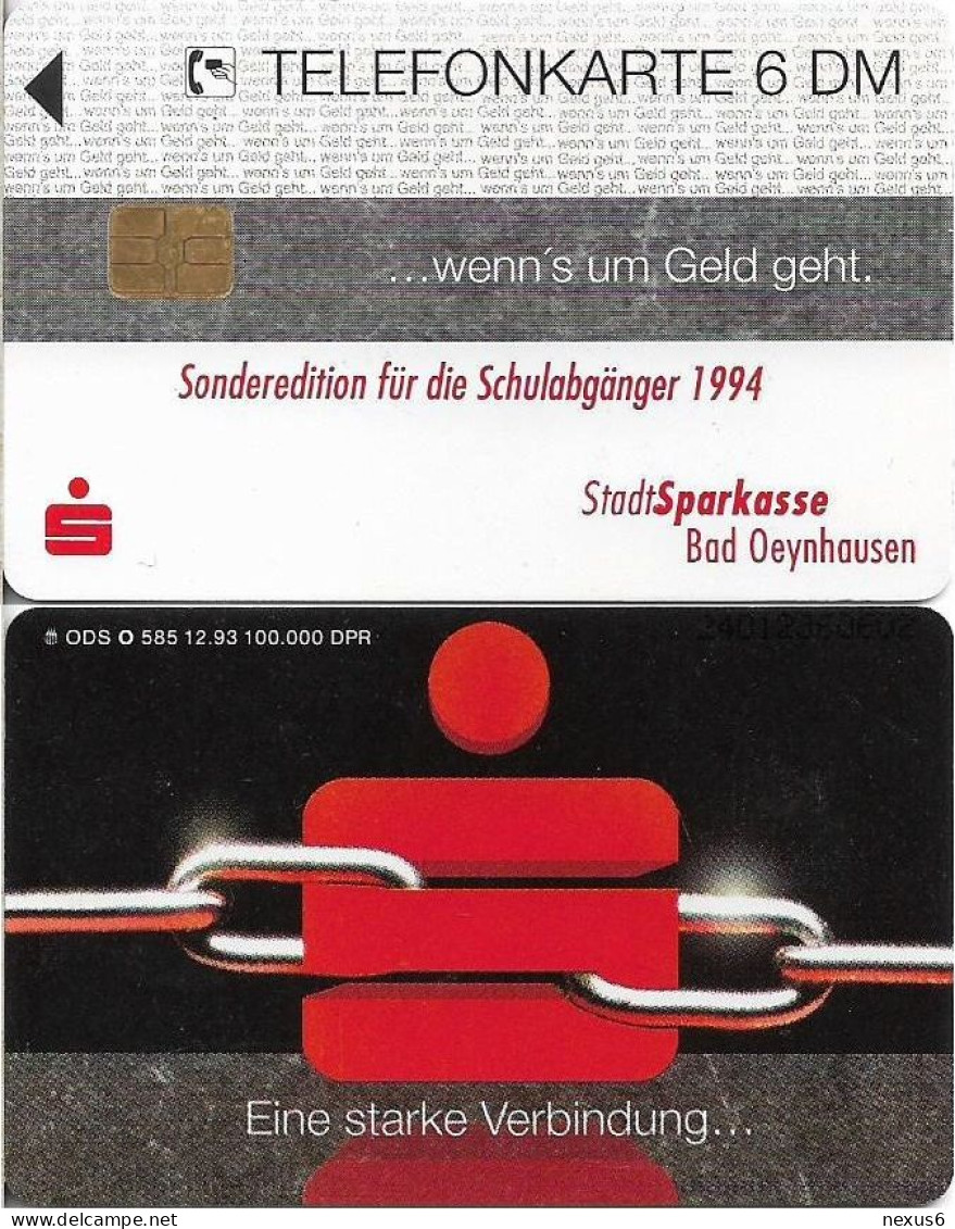 Germany - Sparkasse Chain (Overpint 'StadtSparkasse Bad Oeynhausen') - O 0585 - 12.1993, 6DM, Used - O-Series: Kundenserie Vom Sammlerservice Ausgeschlossen