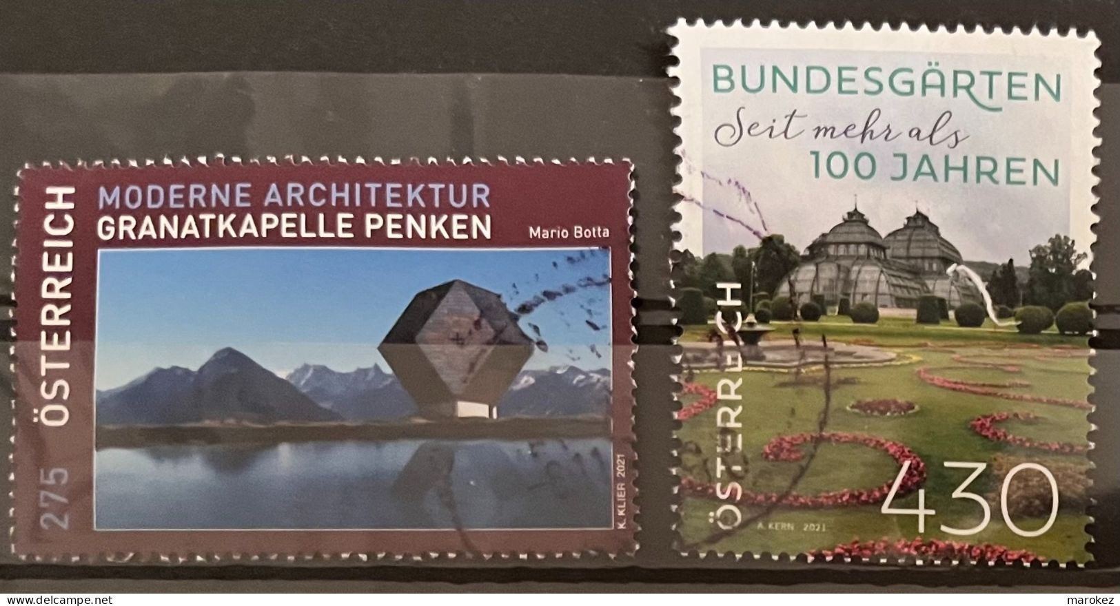 AUSTRIA 2021 Nature, Architecture & Religion 2 Postally Used Stamps MICHEL # 3586,3595 - Gebraucht