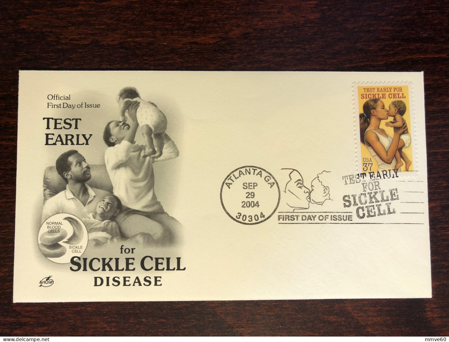 USA FDC COVER 2004 YEAR SICKLE CELL DISEASE HEALTH MEDICINE STAMPS - 2001-2010