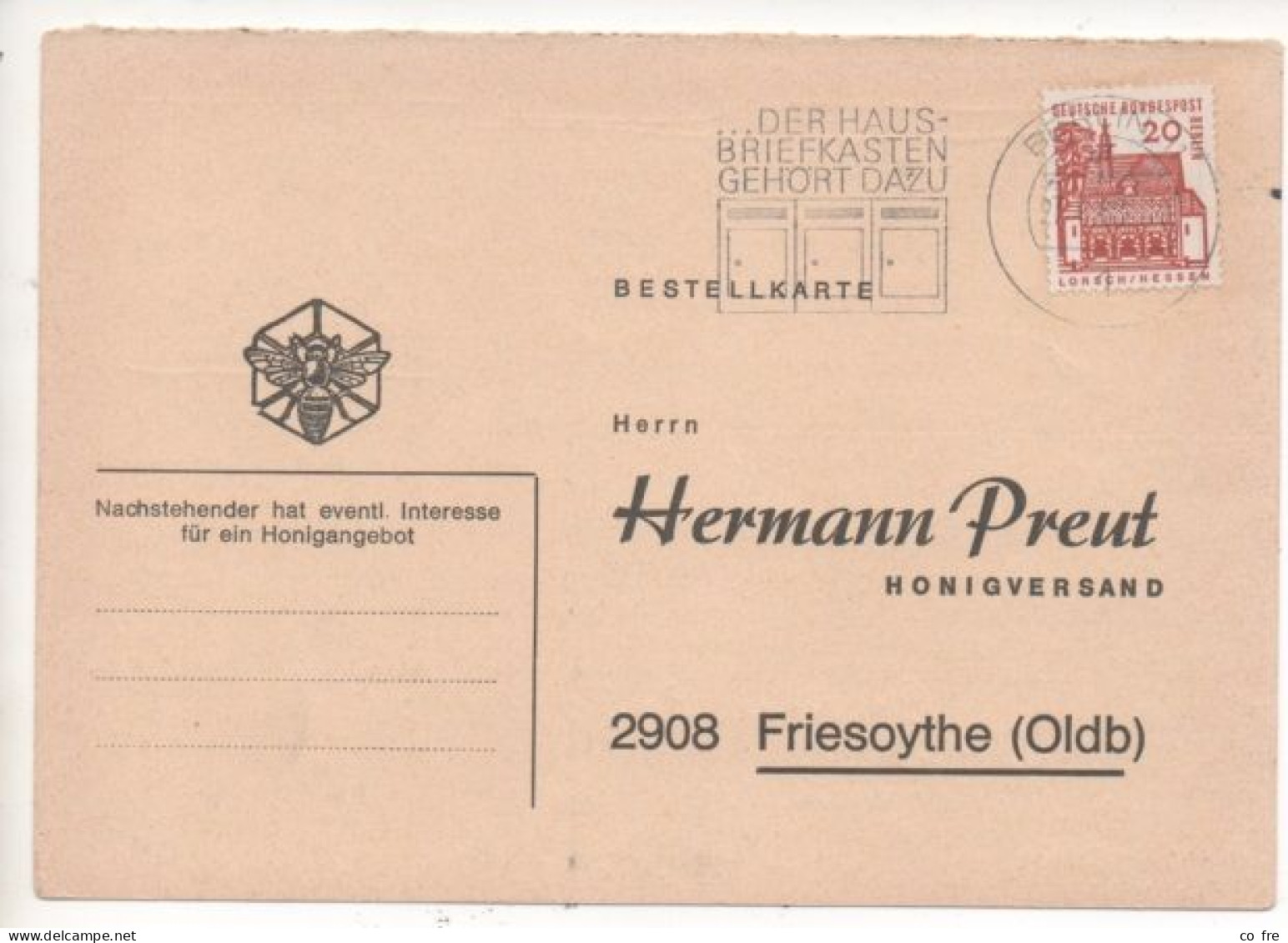 Allemagne, Berlin Ouest N°221 Sur Carte Commerciale - Briefe U. Dokumente