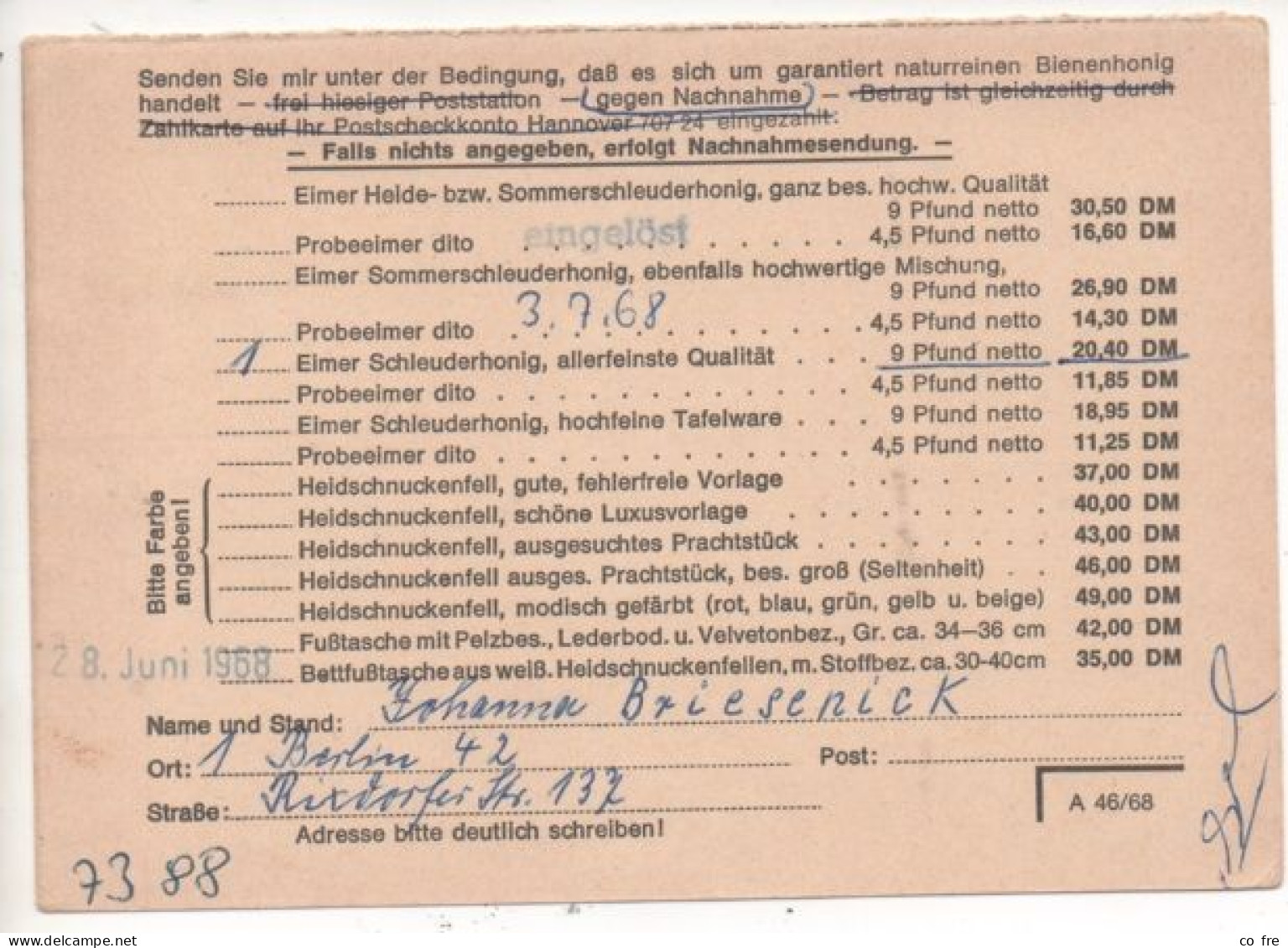 Allemagne, Berlin Ouest N°221 Sur Carte Commerciale - Storia Postale