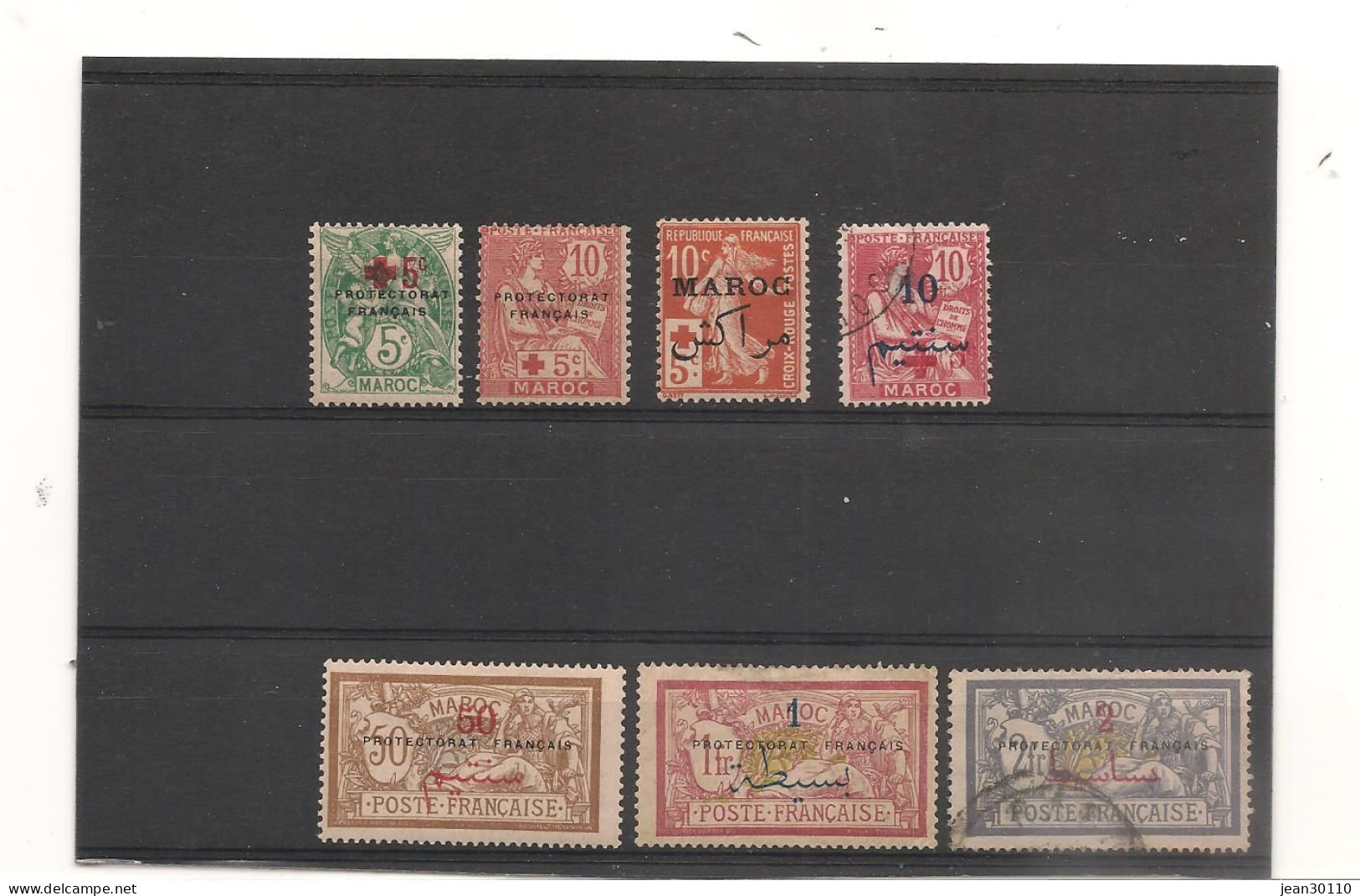 MAROC 1914/21 N°50/52-59/62  Oblitérés Et * Cote: 27,00 € - Used Stamps