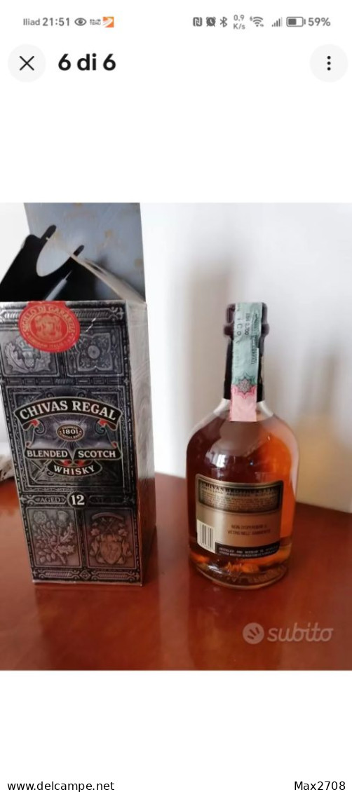 Chivas Regal Blended Scotch Whisky 12 Del 1986 - Whisky