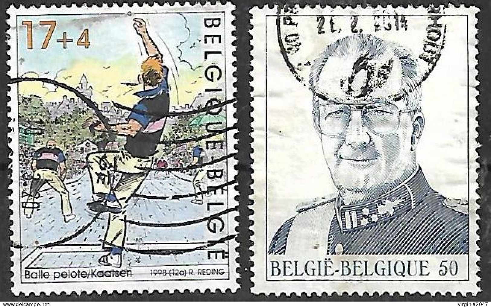 1998 Belgica Deporte Voley-personaje Rey Alberto II 2v. - Gebruikt