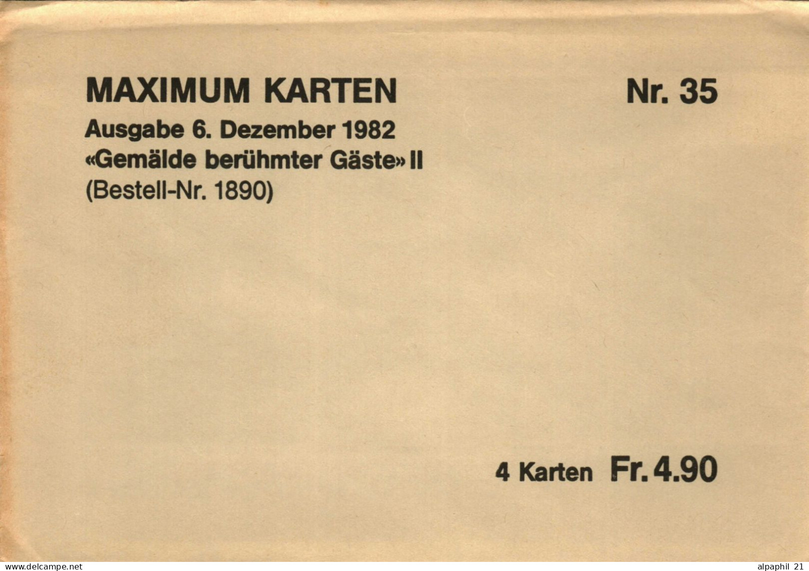 Liechtenstein 1982 Maximum-Karten X4 Nr. 35 - Used Stamps