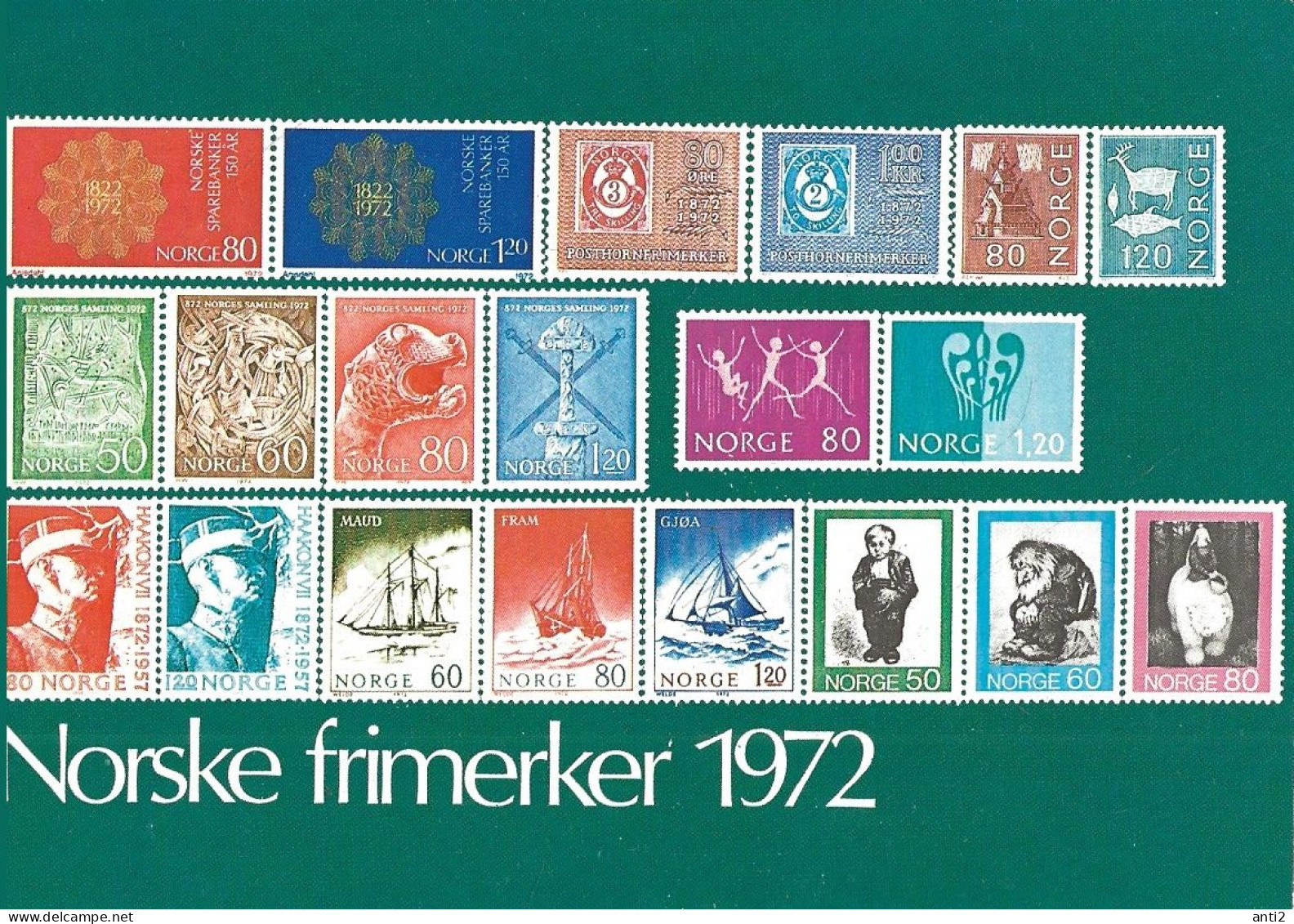 Norway 1972  Card With Imprinted Stamps Issued 1972    Unused - Storia Postale