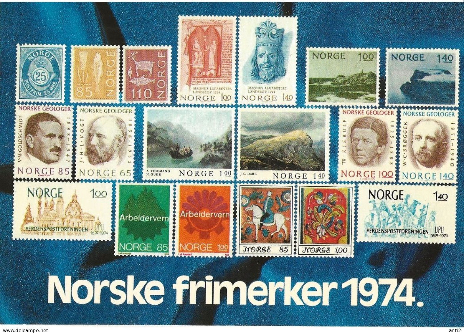 Norway 1974 Card With Imprinted Stamps Issued 1974    Unused - Briefe U. Dokumente