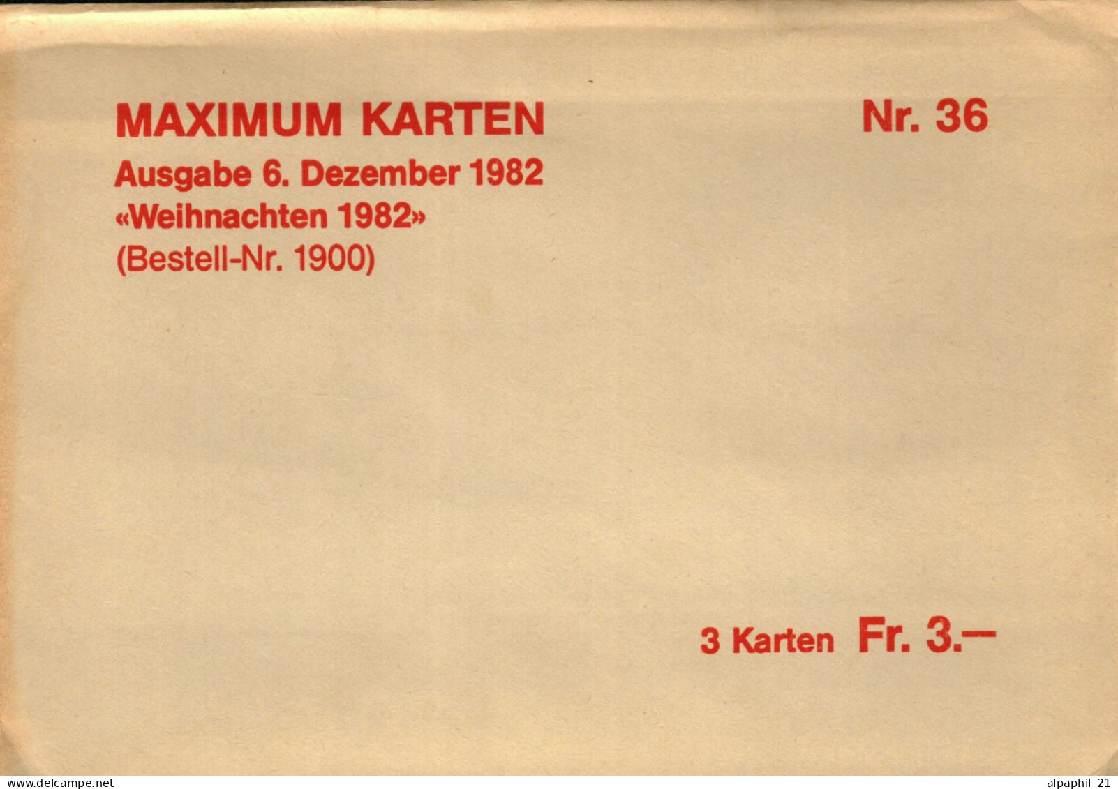 Liechtenstein 1982 Maximum-Karten X3 Nr. 36 - Used Stamps