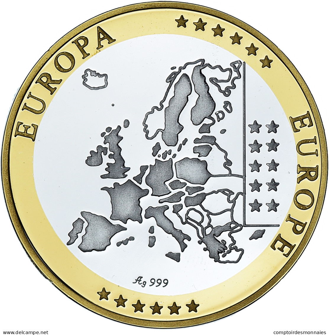 Italie, Médaille, L'Europe, L'Italie, FDC, Argent - Andere & Zonder Classificatie