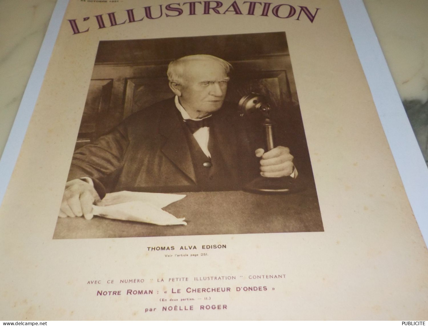 PHOTO THOMAS ALVA EDISON 1931 - Sin Clasificación