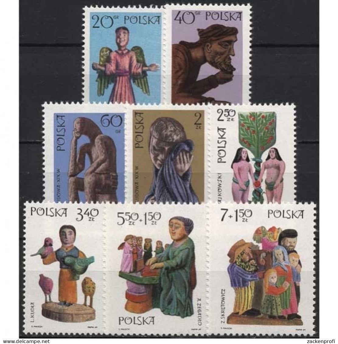 Polen 1969 Volkstümliche Bildhauerkunst 1971/78 Postfrisch - Unused Stamps