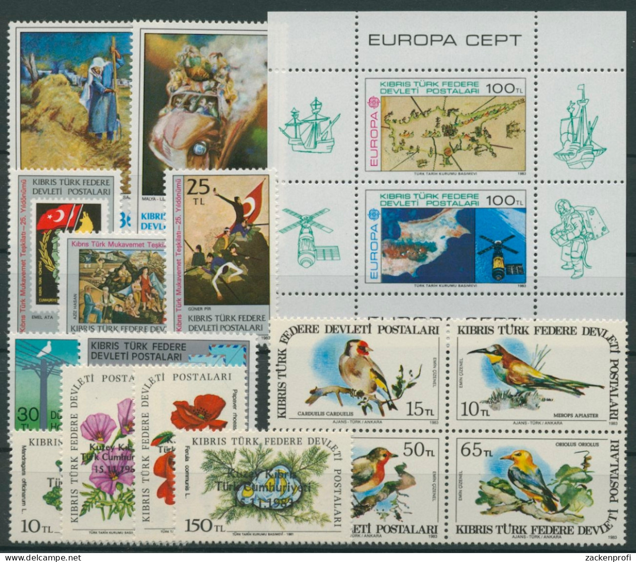 Türkisch-Zypern 1983 Kompletter Jahrgang Postfrisch (G8180) - Nuevos