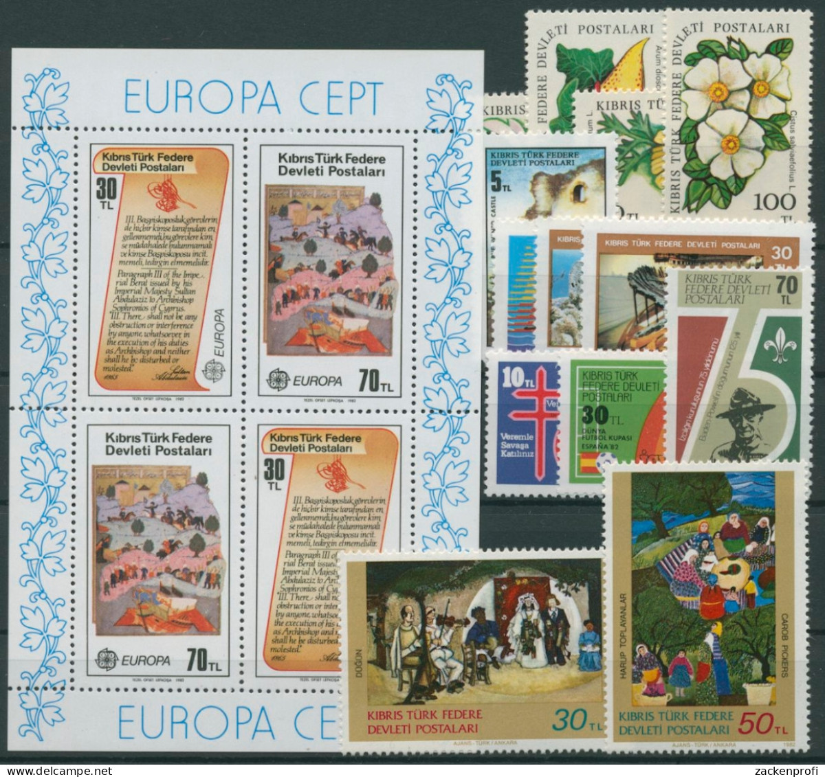 Türkisch-Zypern 1982 Kompletter Jahrgang Postfrisch (G8181) - Unused Stamps