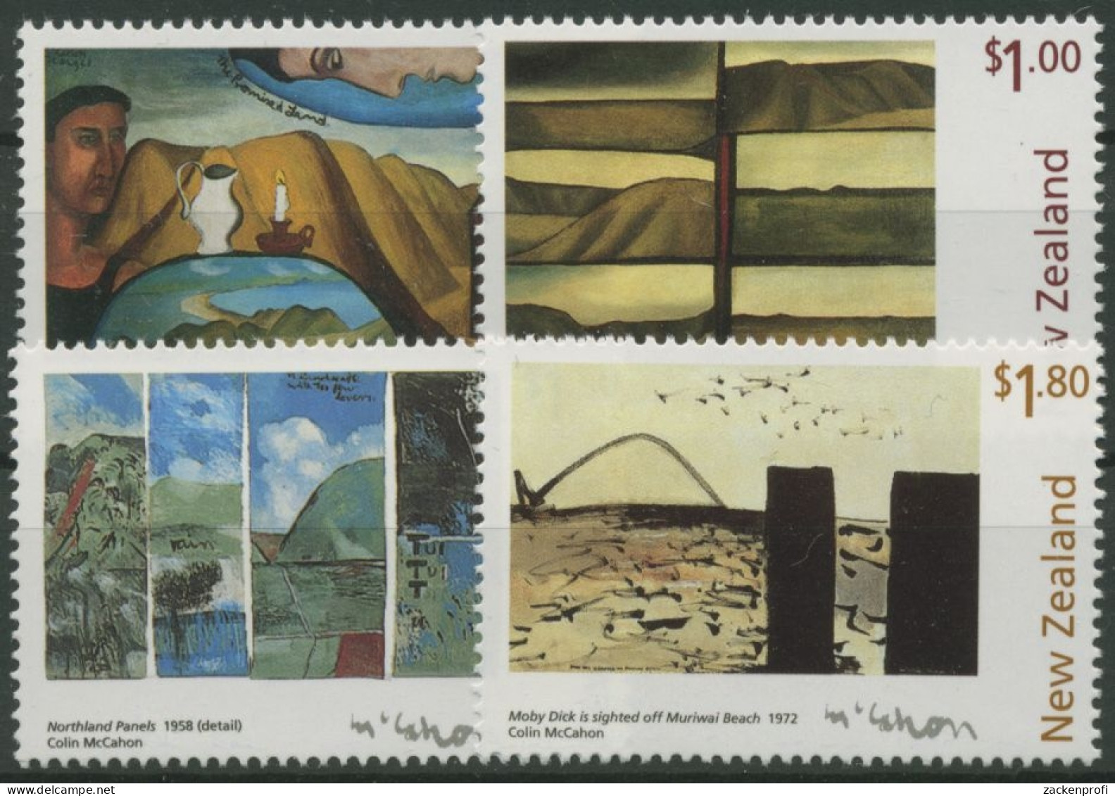 Neuseeland 1997 Gemälde 10. Todestag Von Colin McCahon 1600/03 Postfrisch - Ongebruikt