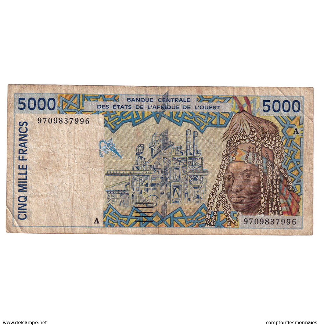 Billet, Communauté économique Des États De L'Afrique De L'Ouest, 5000 Francs - West-Afrikaanse Staten