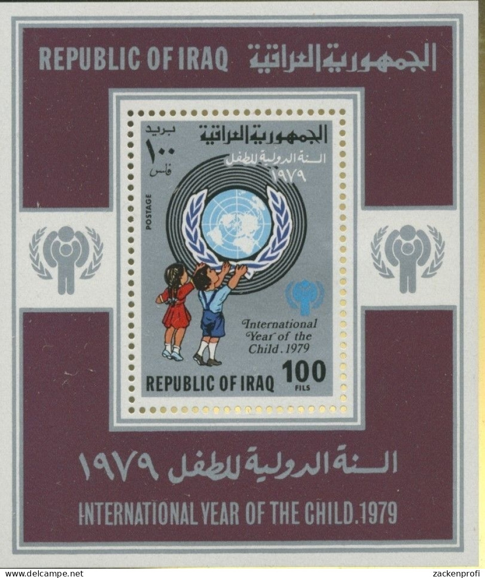 Irak 1979 Jahr Des Kindes: Kinder, UNO-Emblem Block 31 Postfrisch (C6747) - Iraq