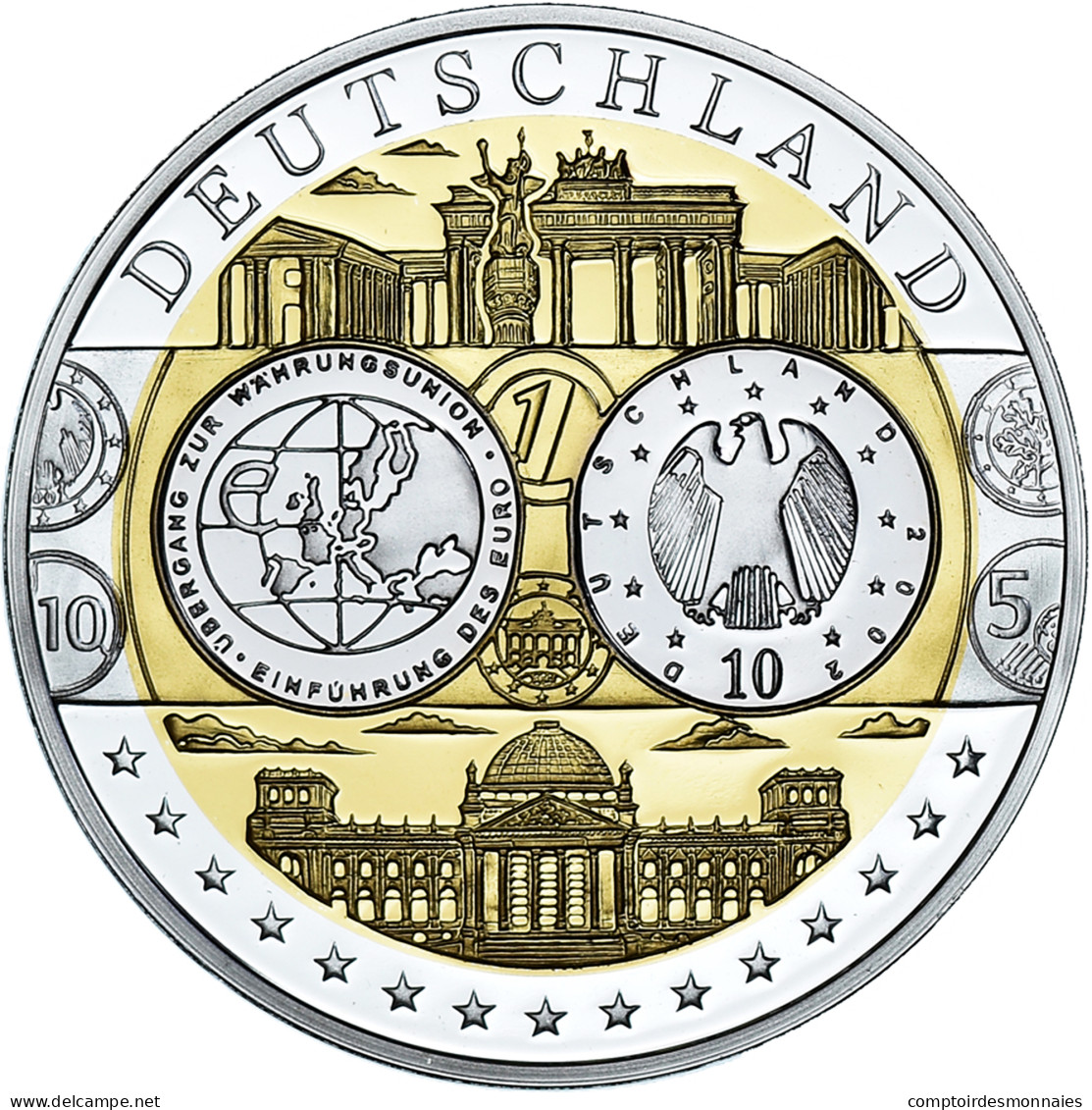 Allemagne, Médaille, Euro, Europa, Politics, FDC, Argent - Other & Unclassified