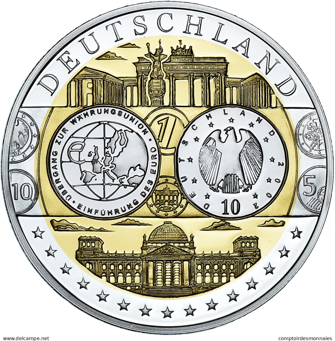 Allemagne, Médaille, Euro, Europa, Politics, FDC, Argent - Sonstige & Ohne Zuordnung