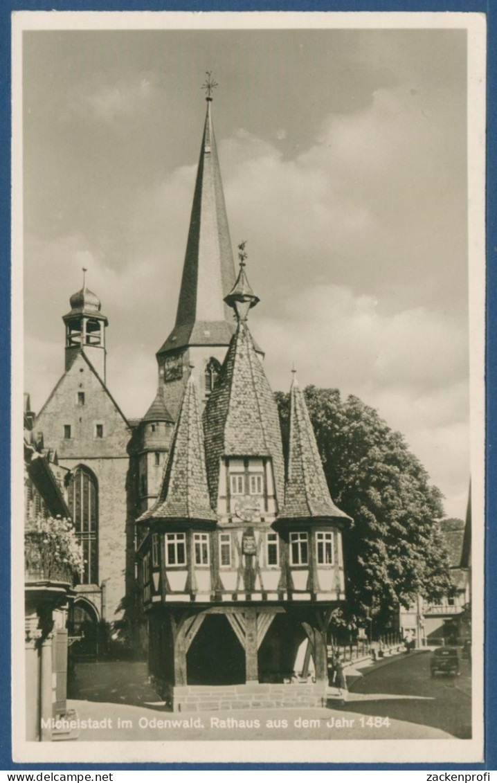 Michelstadt Im Odenwald Rathaus, Gelaufen 1954 (AK2053) - Michelstadt