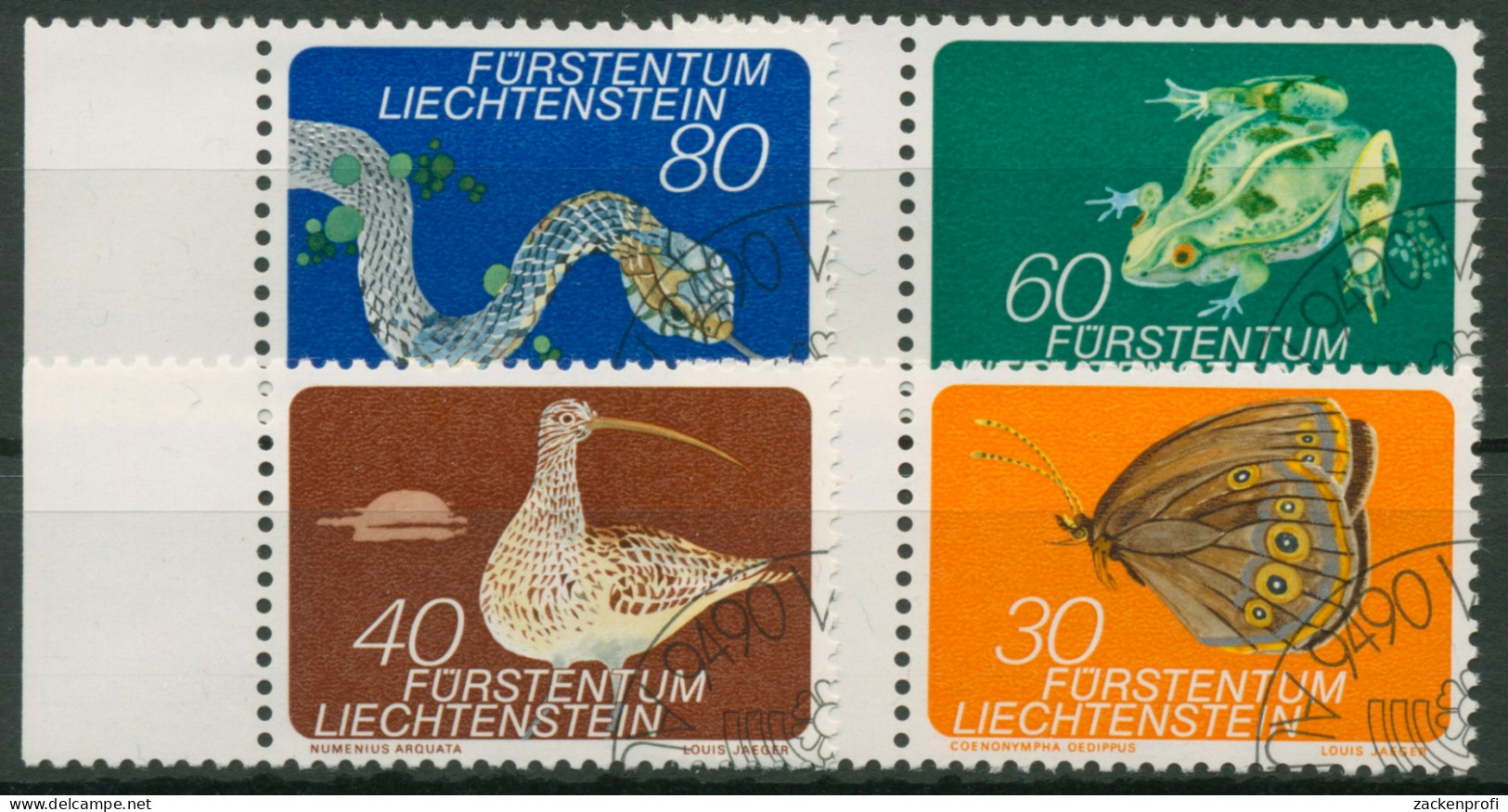 Liechtenstein 1973 Riet-Biotop Kleintiere 591/94 Gestempelt - Gebruikt