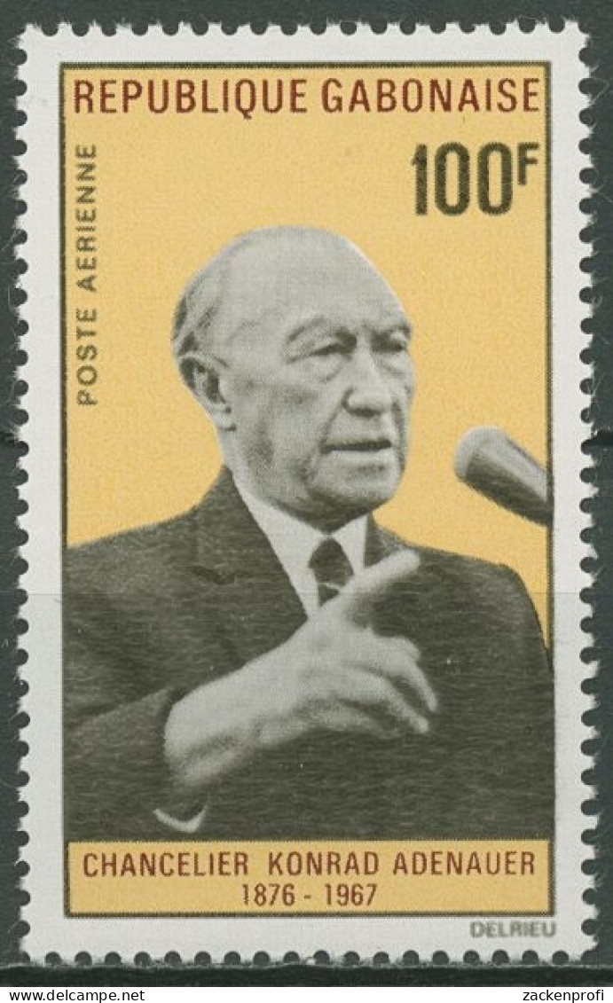 Gabun 1968 Erster Todestag Von Konrad Adenauer 296 Postfrisch - Gabon (1960-...)