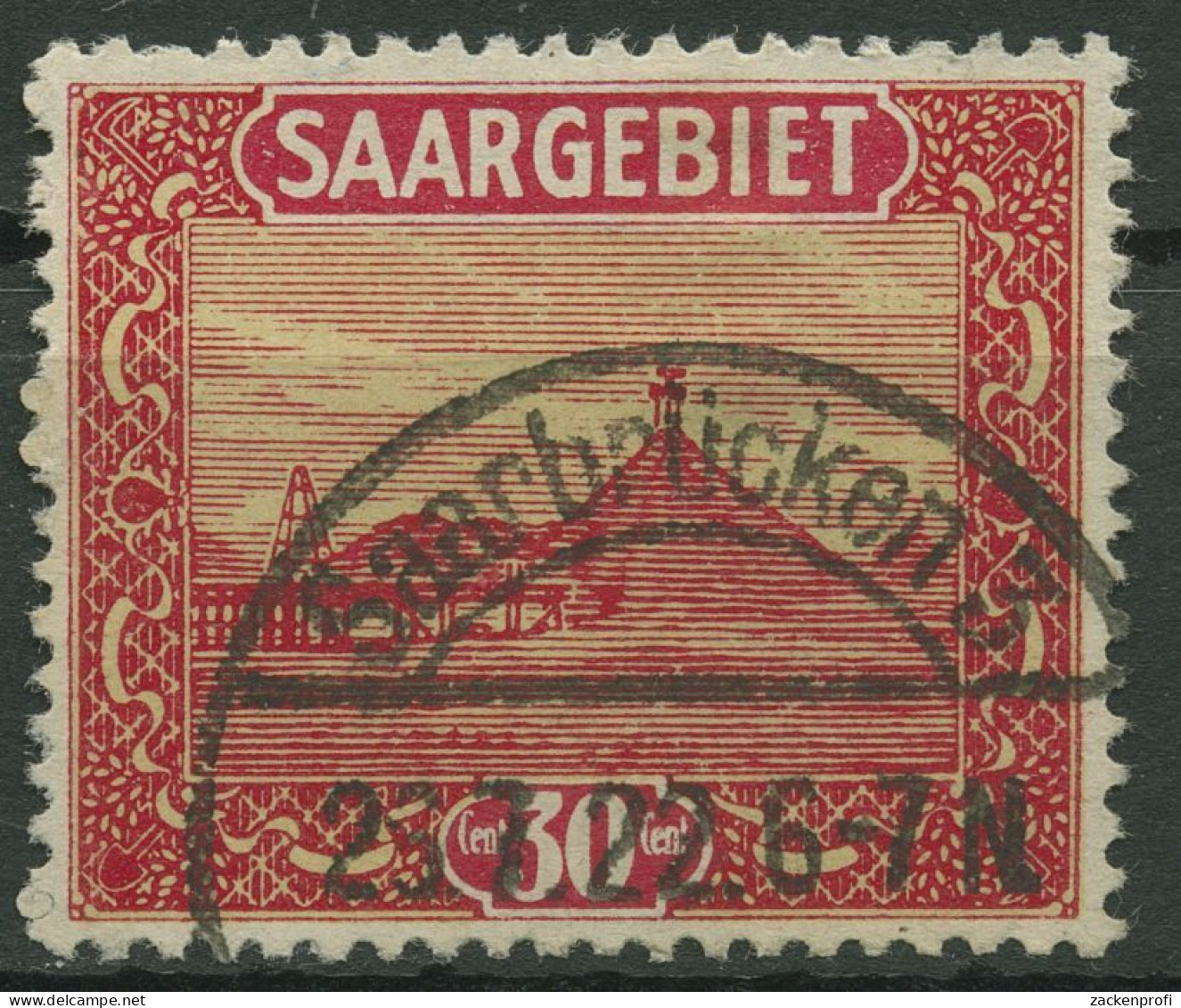 Saargebiet 1922 Schlackenhalde Völklingen 90 Gestempelt - Usados