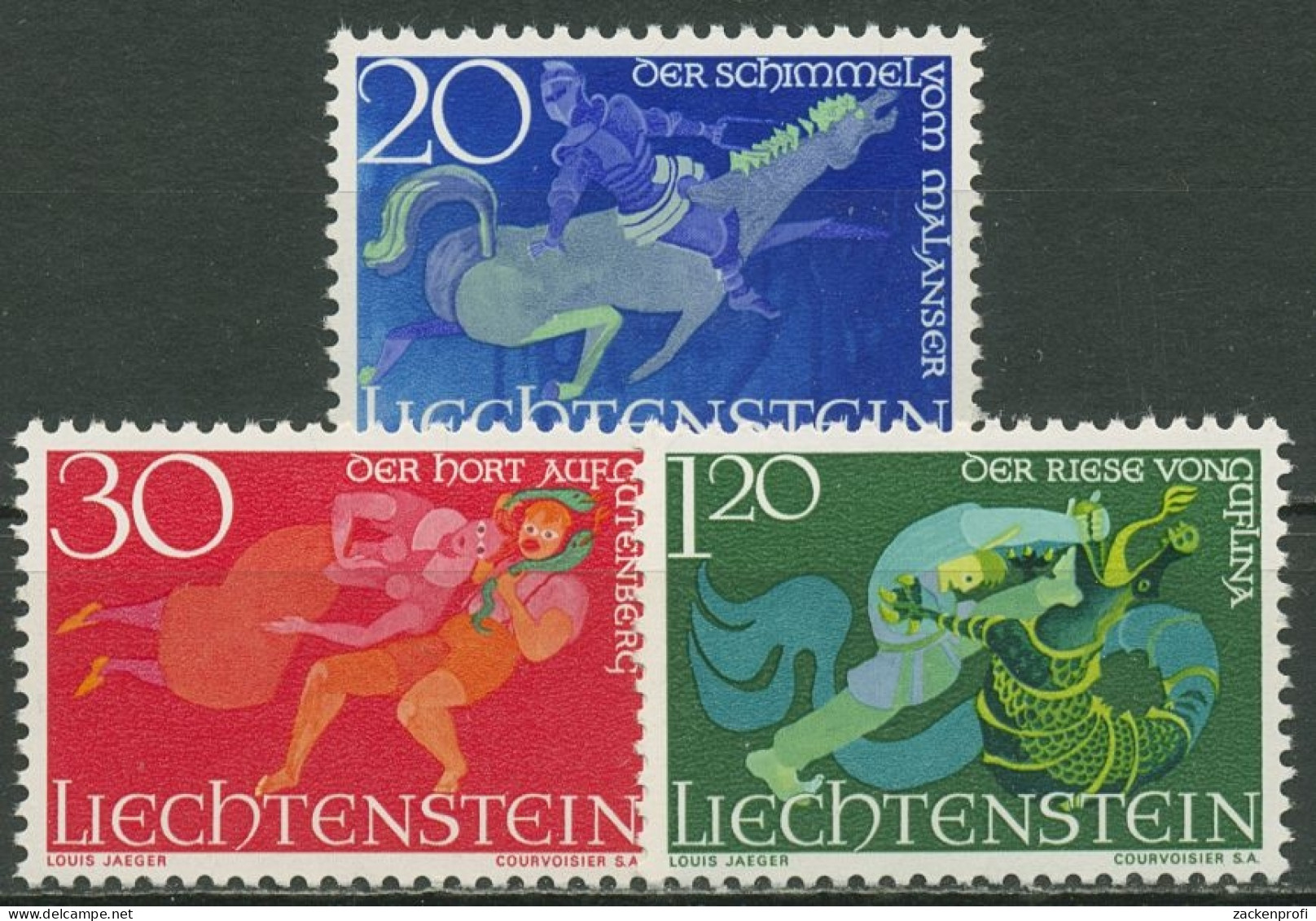 Liechtenstein 1967 Sagen Sagengestalten 475/77 Postfrisch - Unused Stamps