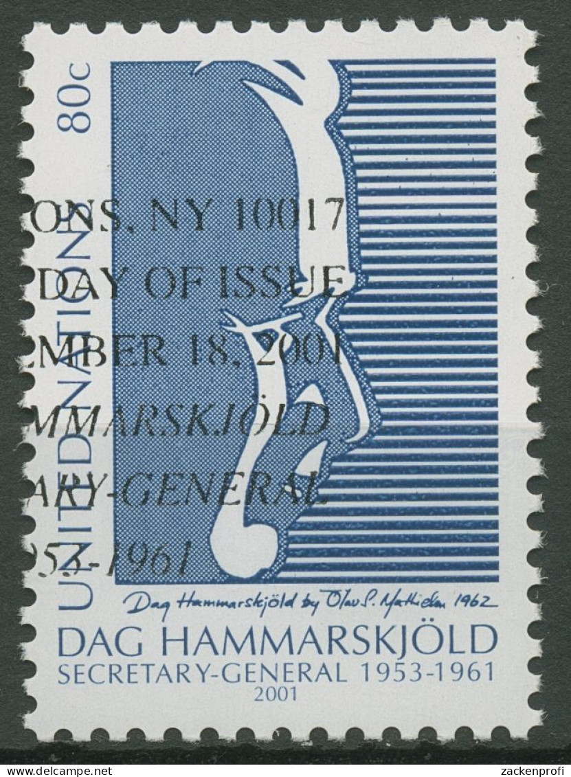 UNO New York 2001 Politiker Dag Hammarskjöld 880 Gestempelt - Gebruikt