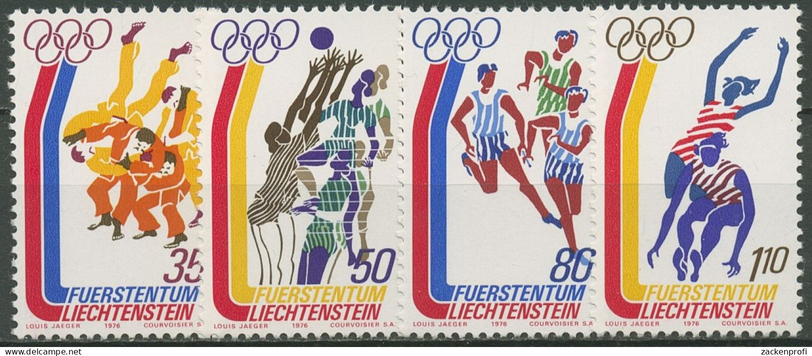 Liechtenstein 1976 Olympia Sommerspiele Montreal 651/54 Postfrisch - Ungebraucht