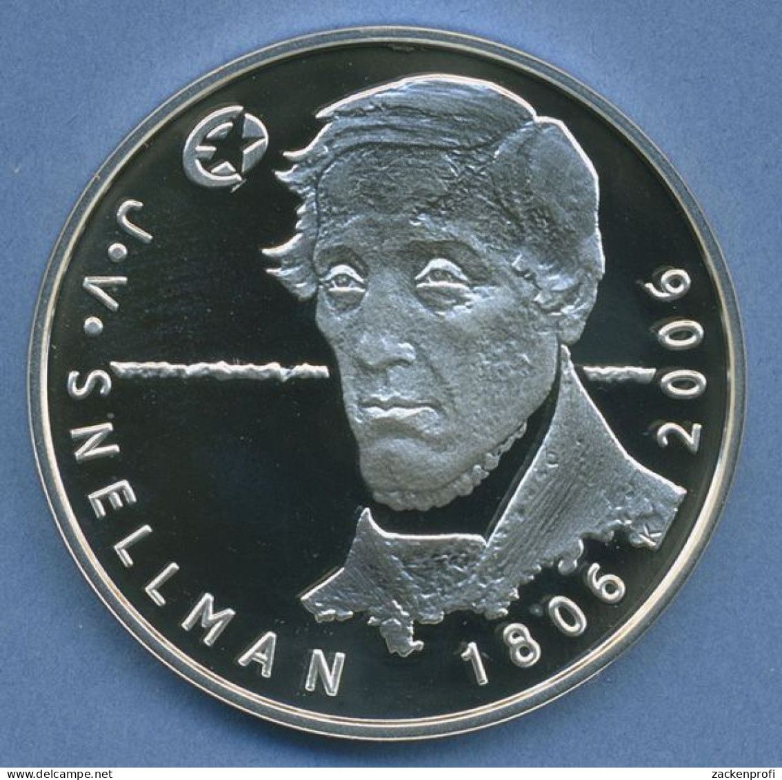 Finnland 10 Euro 2006, Johann Snellman, Silber, KM 124 PP (m4426) - Finlandía