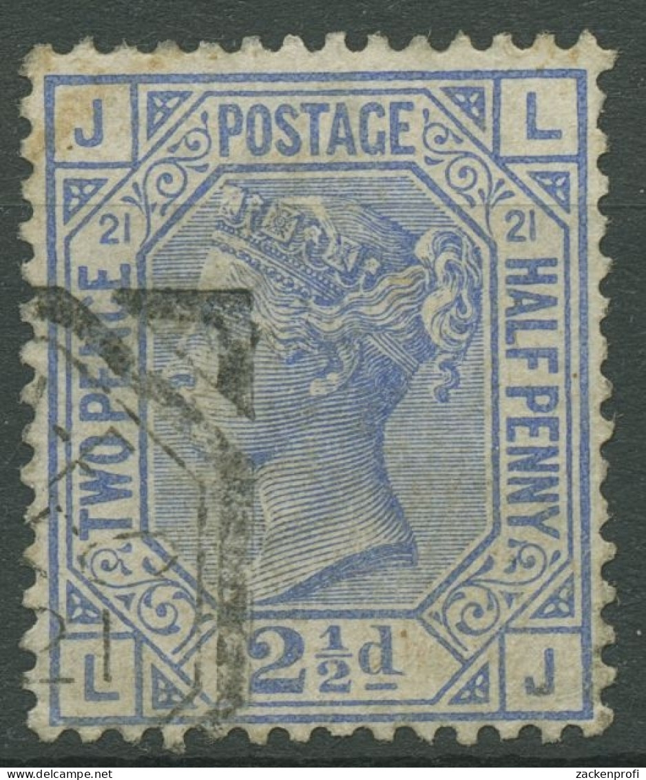Großbritannien 1880 Königin Victoria 2 1/2 Pence, 59 Platte 21 Gestempelt - Used Stamps