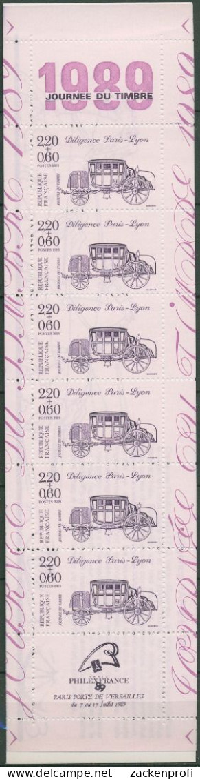 Frankreich 1989 Tag D.Briefmarke Kutsche Markenheftchen MH 16 Postfrisch(C60865) - Stamp Day
