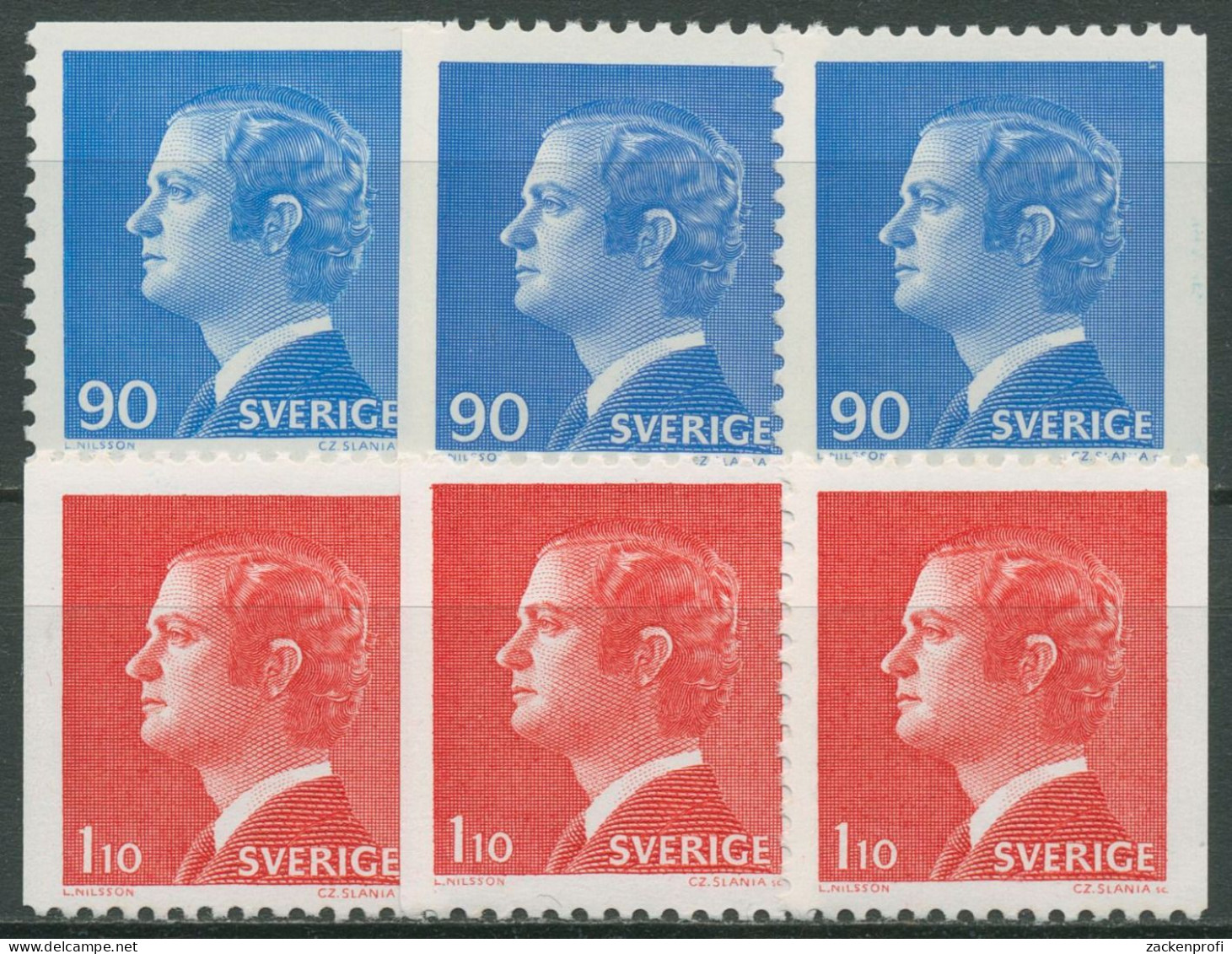 Schweden 1975 König Carl XVI.Gustav 901/02 Postfrisch - Unused Stamps