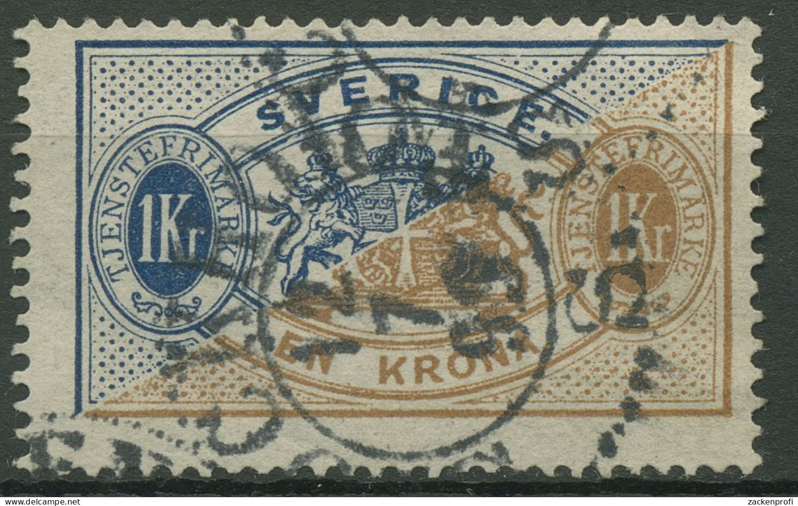 Schweden 1896 Dienstmarken Wappen D 11 B B Gestempelt - Servizio