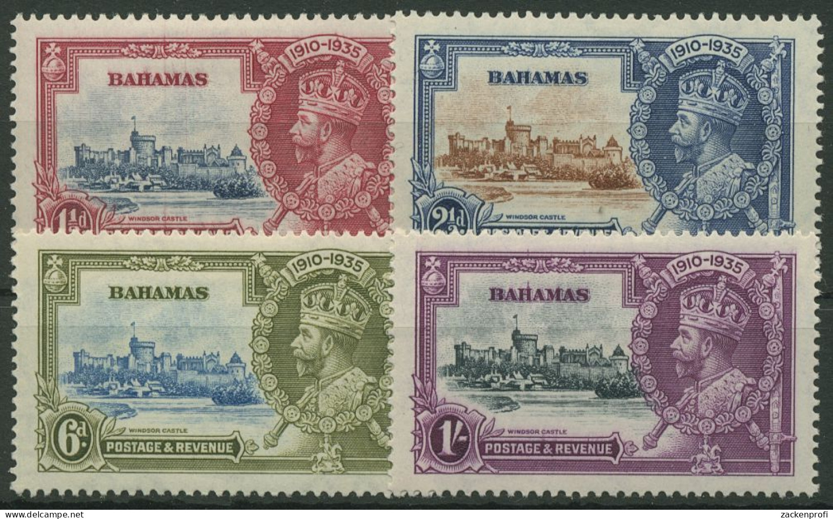 Bahamas 1935 25. Thronjubiläum König Georg V. 95/98 Mit Falz - 1859-1963 Kolonie Van De Kroon