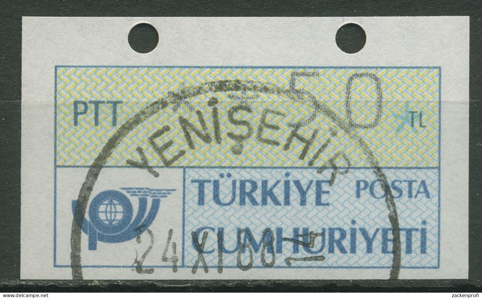 Türkei ATM 1987 Postemblem Einzelwert ATM 1.2 Gestempelt - Automatenmarken