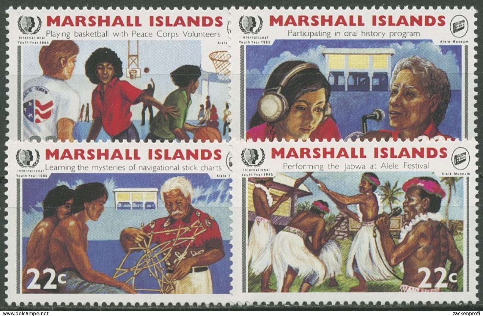 Marshall-Inseln 1985 Internationales Jahr Der Jugend 54/57 Postfrisch - Marshallinseln