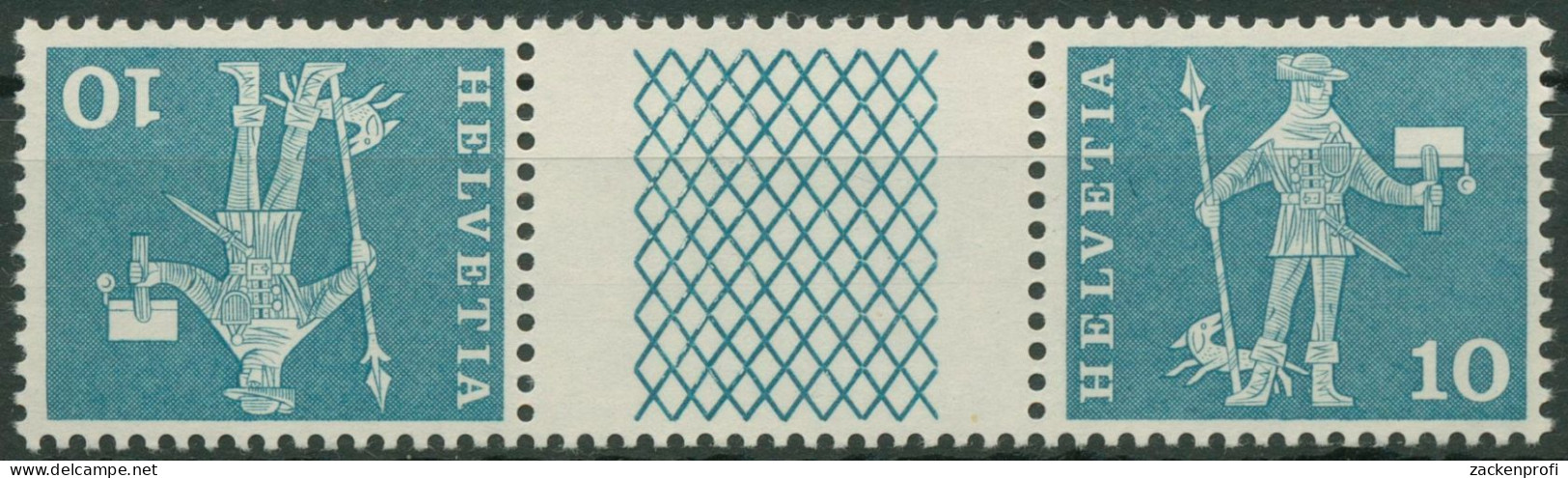 Schweiz 1960 Postmotive Postbote 697 Kehrdruck K 21 Y G Postfrisch - Unused Stamps