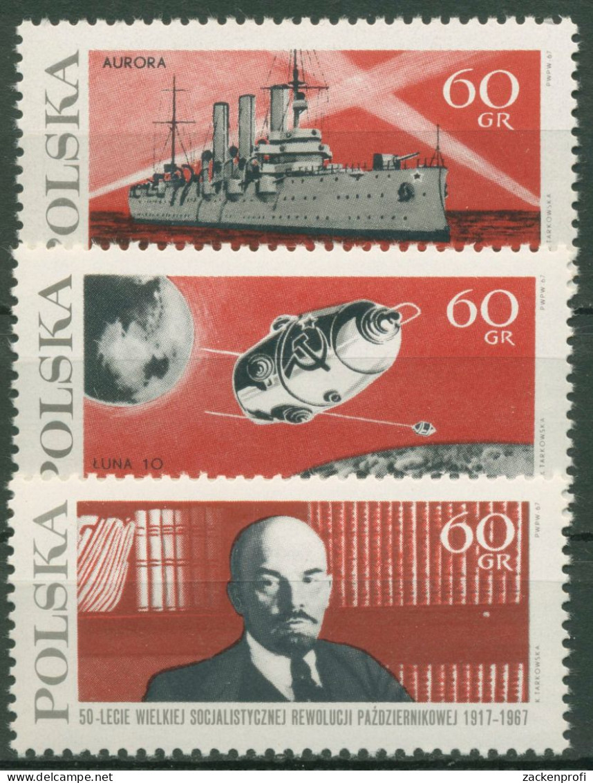 Polen 1967 Oktoberrevolution Kriegsschiff Aurora, Lenin 1793/95 Postfrisch - Neufs