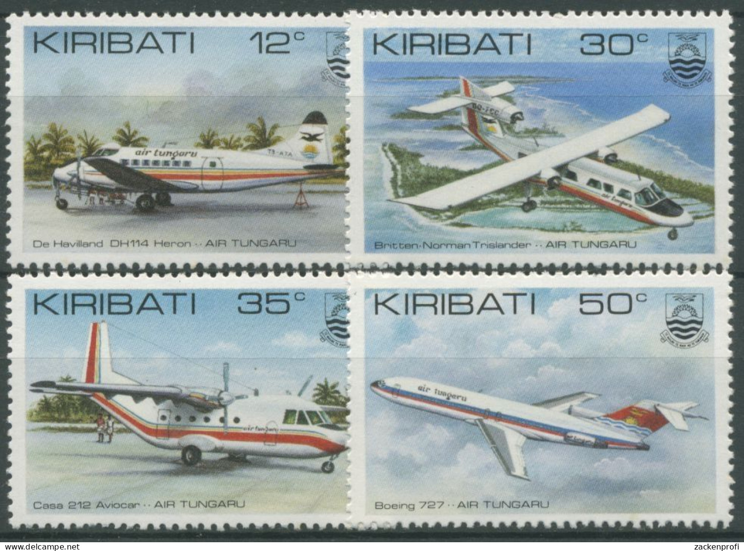 Kiribati 1982 AIR TUNGARU Flugzeuge 398/01 Postfrisch - Kiribati (1979-...)