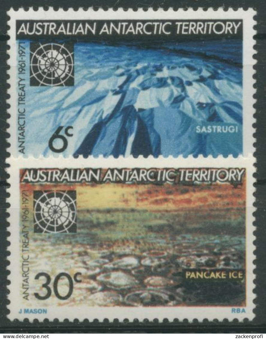 Austral. Antarktis 1971 Antarktisabkommen Pancake-Eis 19/20 Postfrisch - Ungebraucht
