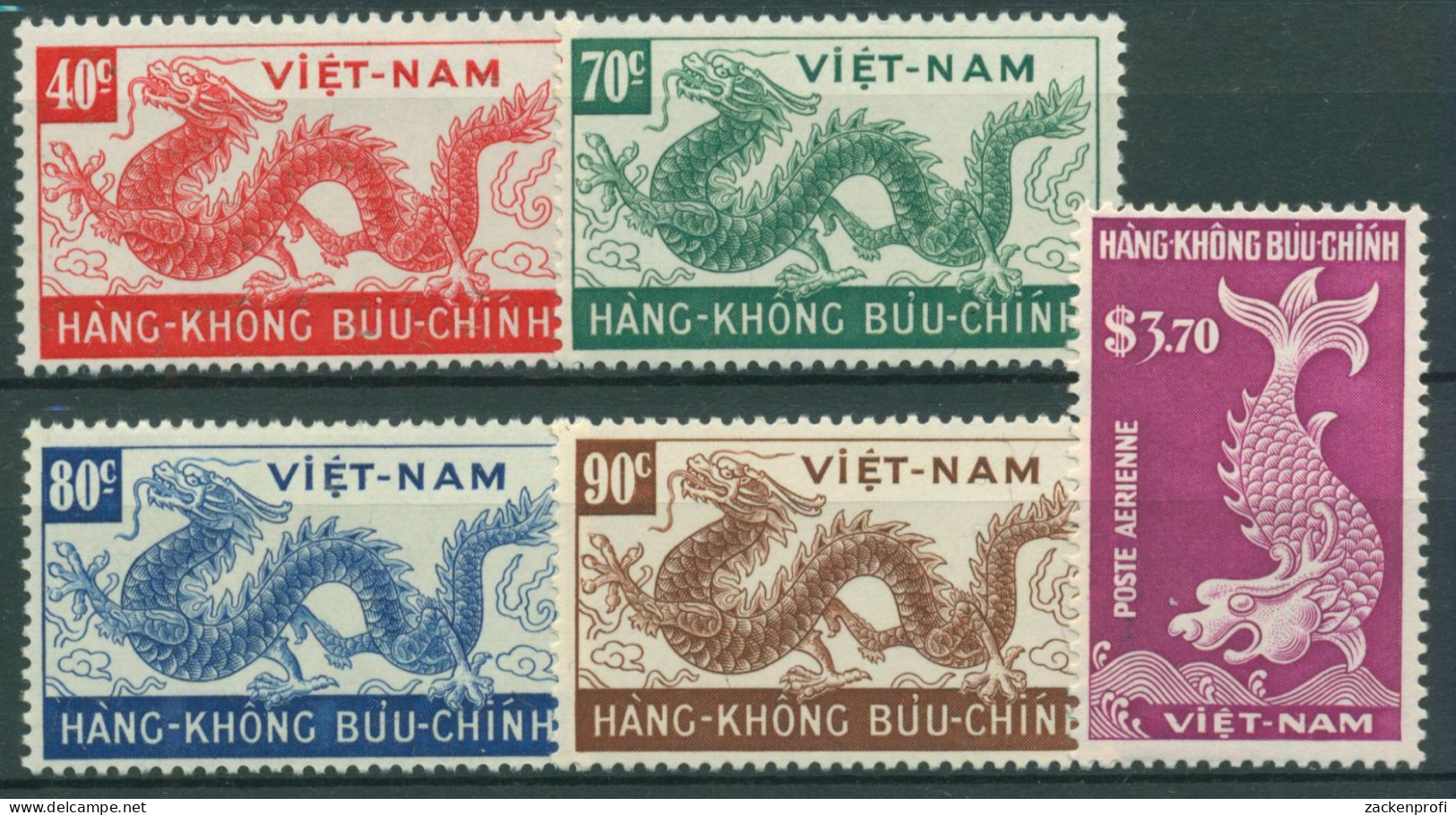 Vietnam - Süd 1952 Fest Der Irrenden Seelen Drachen 82/86 Mit Falz - Vietnam