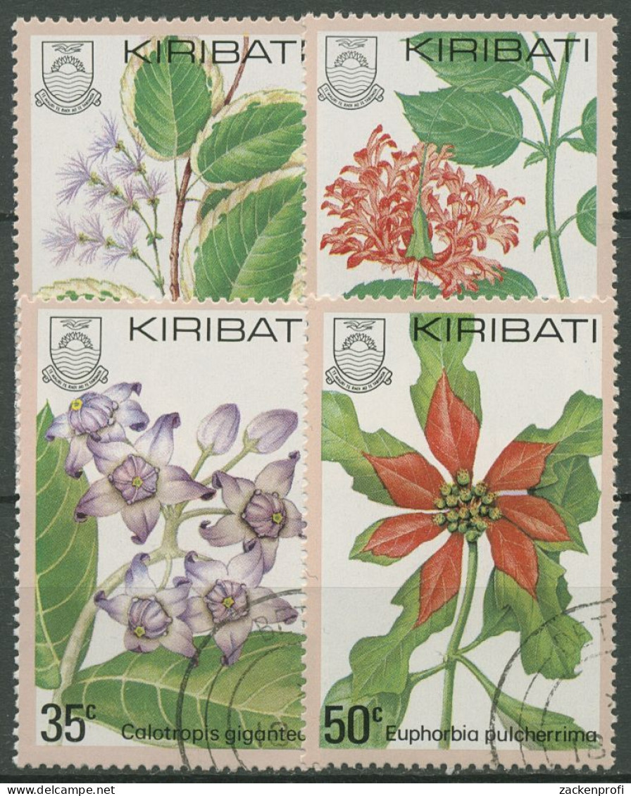 Kiribati 1981 Blumen Hibiskus Weihnachtsstern 363/66 Gestempelt - Kiribati (1979-...)