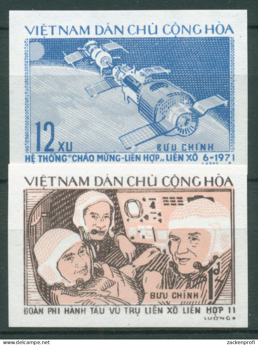 Vietnam 1972 Raumfahrt Sojus Besatzung 717/18 B Ungebraucht O.G. - Vietnam